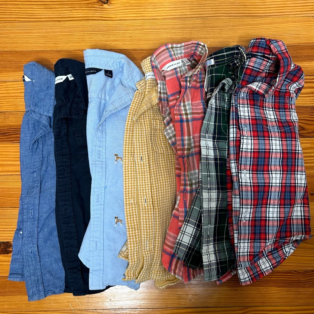 Janie & Jack Button Down Boys Long Sleeve Shirt 3T Bundle